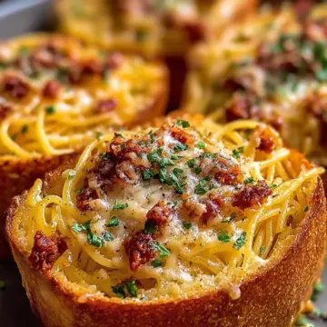 Spaghetti Garlic Bread