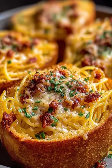 Spaghetti Garlic Bread