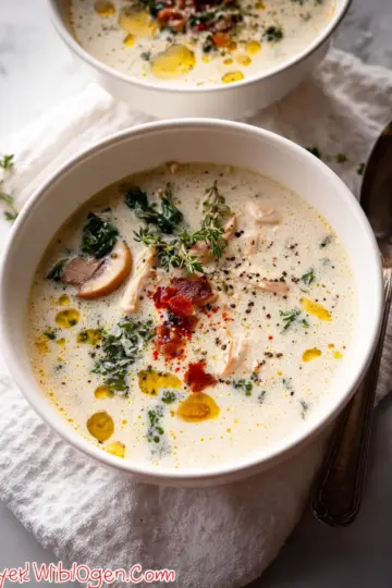Low Carb Creamy Chicken Soup (Keto, Gluten Free)