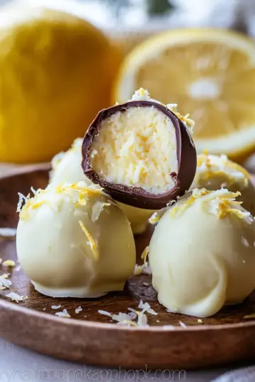 Lemon & White Chocolate Truffles