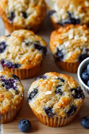 Greek Yogurt Blueberry Muffins
