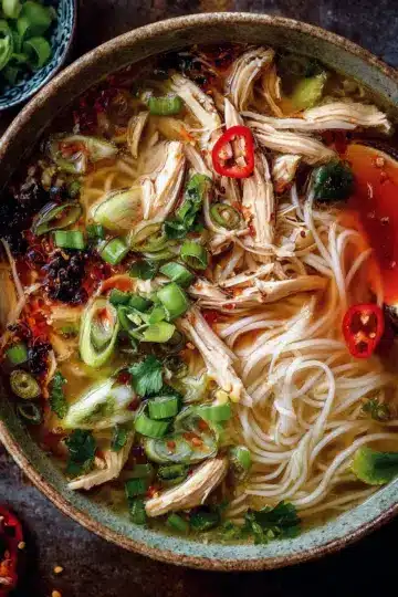 Ginger Garlic Chicken Noodle Soup