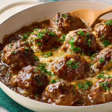 French Onion Meatballs