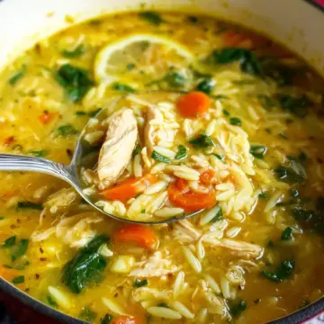 Lemon Chicken Orzo Soup