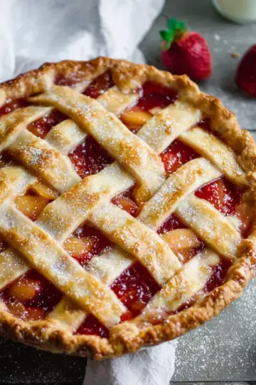 Strawberry Peach Pie Recipe (Fresh or Frozen Filling!)