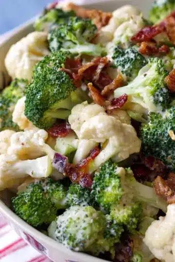 Broccoli Cauliflower Salad