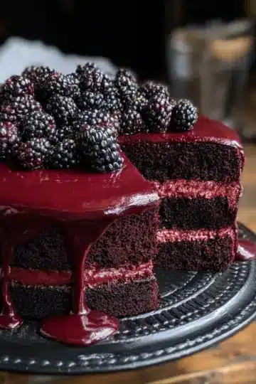 Blackberry Velvet Gothic Cake