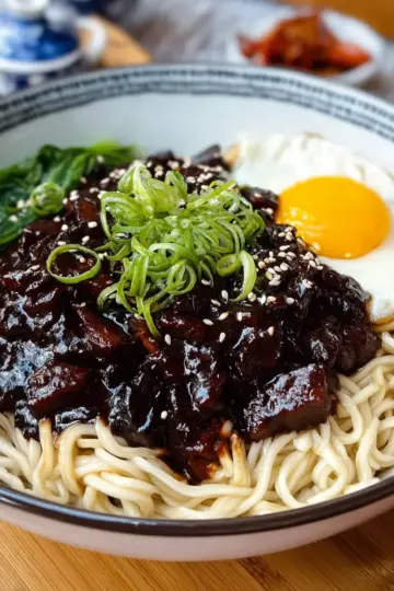 Jajangmyeon (Korean Black Bean Noodles)