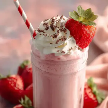 The Best Ever Strawberry Milkshake