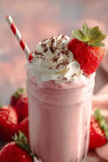 The Best Ever Strawberry Milkshake
