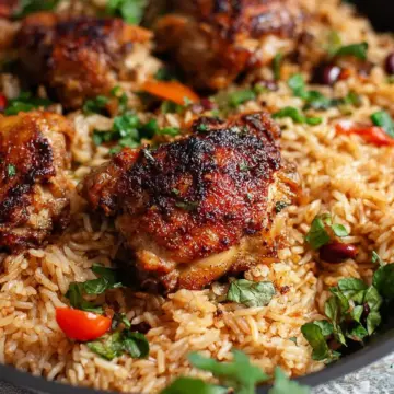 One Pot Caribbean Jerk Chicken & Rice