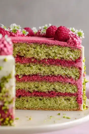 Easy Pistachio Raspberry Dream Cake