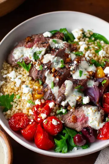 Mediterranean Steak Grain Bowl