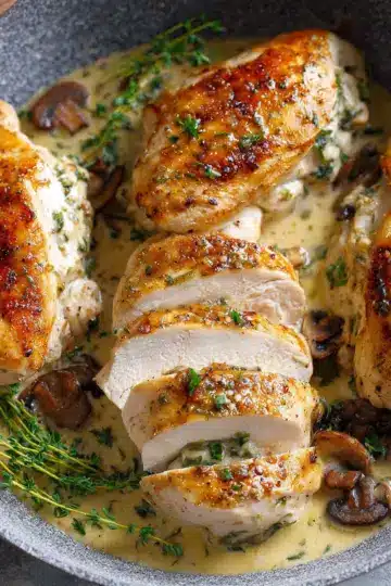Mushroom Stuffed Chicken Breast