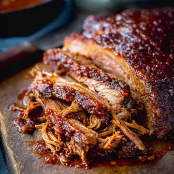 Caramelized Pulled Beef Brisket in a Rich Spicy Sauce