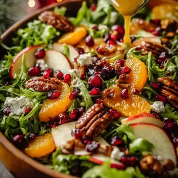 Christmas Salad with Honey Mustard Dressing