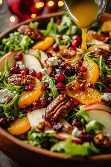 Christmas Salad with Honey Mustard Dressing