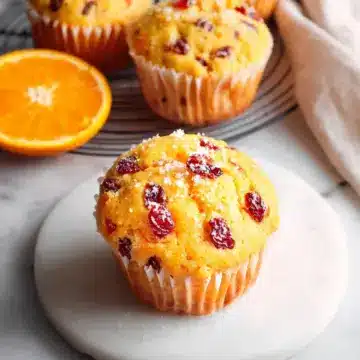 Whole Orange Greek Yogurt Muffin with Cranberry