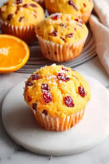 Whole Orange Greek Yogurt Muffin with Cranberry