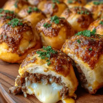 Garlic Parmesan Cheeseburger Bombs