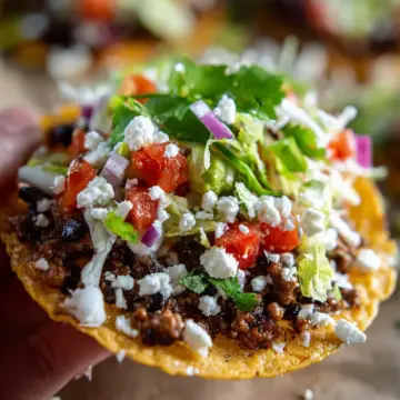 Easy Ground Beef Tostadas