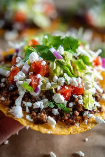 Easy Ground Beef Tostadas