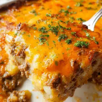 Cheesy Ground Beef and Potato Casserole