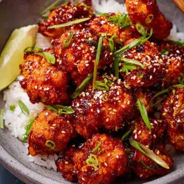 Air-Fried Korean Cauliflower with Sticky Gochujang Sauce
