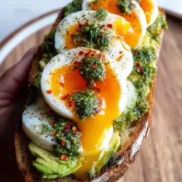 Jammy Egg, Avocado & Pesto Toast