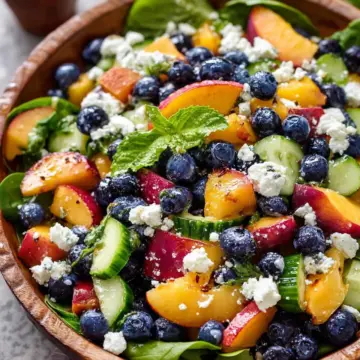 Blueberry Peach Feta Salad
