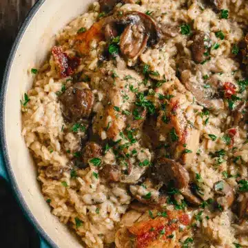 Creamy Mushroom Chicken and Rice