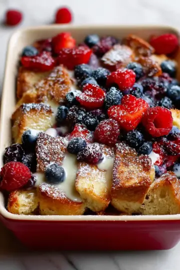 Berries & Cream French Toast Casserole