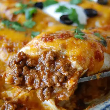 Cheesy Ground Beef Enchiladas