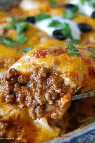 Cheesy Ground Beef Enchiladas